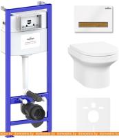 Унитаз Lavinia Boho Relfix Grance Hill Rimless 6 в 1 87561018 (белый/дерево пластик) картинка