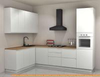 Кухня ЗОВ Камила угловая 3х1.8 м (101 без патины) картинка