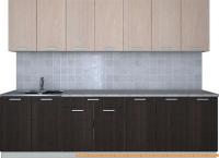 Кухня Интерлиния Мила Лайт 2.8 (дуб молочный/дуб венге) картинка