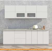 Кухня Интерлиния Мила Матте 2.4 А (белый/белый/опал светлый) картинка