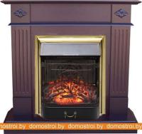 Комплект камина Smolcom Brighton STD-ASP с Royal Flame Majestic FX M Brass (махагон) картинка