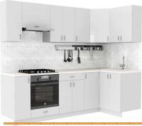 Кухня S-Company Клео глосc 1.2x2.5 правая (белый глянец/белый глянец) картинка