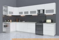 Кухня Интерлиния Мила Матте 1.5x3.8 Б левая (белый/белый/опал светлый) картинка