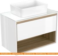 Тумба под умывальник Cersanit Louna 80 SZ-LOU80-BL/WH картинка