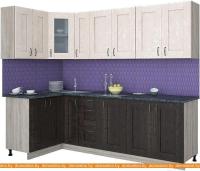 Кухня Интерлиния Мила Хольц 12x25 (дуб венге/дуб молочный) картинка