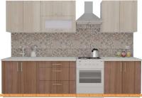 Кухня ВерсоМебель ВерсоЛайн 2-2.4 (ясень шимо светлый/ясень шимо темный) картинка