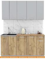 Кухня Интерлиния Мила Лайт 1.7-60 (серебристый-дуб золотой-дуб бунратти) картинка
