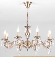 Подвесная люстра Евросвет Favola 10102/8 (античная бронза/прозрачный хрусталь) картинка