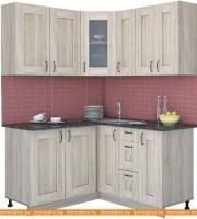 Кухня Интерлиния Мила Хольц 14x15 (дуб сонома) картинка