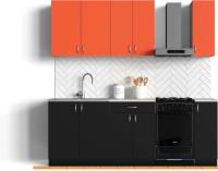 Кухня Сивирин-Компани Клео колор 1,7 (черный\пламя) картинка