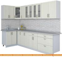 Кухня Интерлиния Мила Крафт 1.2x3.0 (дуб снежный) картинка