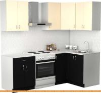 Кухня S-Company Клео лайт 1.2x1.6 правая (черный/песочный) картинка