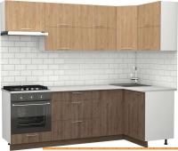 Кухня S-Company Клео крафт 1.2x2.4 правая (гикори темный/гикори натуральный) картинка