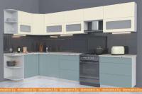 Кухня Интерлиния Мила Матте 1.5x3.5 Б правая (слоновая кость-океан-опал светлый) картинка