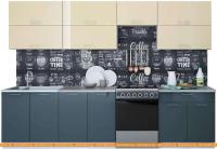 Кухня Интерлиния Мила Gloss 60-30 (ваниль/асфальт) картинка