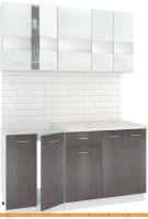 Кухня Кортекс-мебель Корнелия Экстра 1.5м (белый/береза/мадрид) картинка