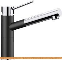 Смеситель Blanco Alta-S Compact 526161 (черный/хром) картинка