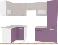 Кухня ВерсоМебель Эко-6 1.2x2.7 левая (виола/кашемир) картинка