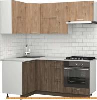 Кухня S-Company Клео крафт 1.2x1.9 левая (дуб харбор эспрессо/дуб харбор зол.) картинка