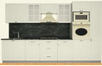 Кухня Интерлиния Мила Деко 3.4 (слоновая кость-слоновая кость-кастилло темный) картинка