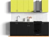 Кухня Сивирин-Компани Клео колор 1,8 (черный\лайм) картинка