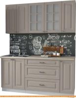 Кухня Интерлиния Мила Деко 1.7Б (луна/травертин серый) картинка