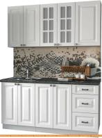 Кухня Интерлиния Мила Деко 1.6 Б (белый/кастилло темный) картинка