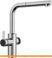 Смеситель Blanco Evol-S Volume с дозатором воды (рычаг слева, нержавеющая сталь) картинка