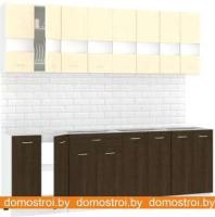 Кухня Кортекс-мебель Корнелия Экстра 2.4 без столешницы (венге светлый/венге) картинка