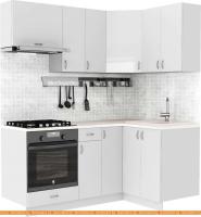 Кухня S-Company Клео глосc 1.2x1.8 правая (белый глянец/белый глянец) картинка