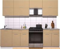 Кухня Интерлиния Мила Gloss 60-25 (капучино глянец) картинка