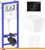 Унитаз Lavinia Boho Relfix Aveo Rimless 6 в 1 77040132 (черное стекло) картинка