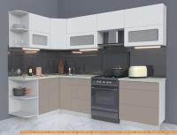 Кухня Интерлиния Мила Матте 1.5x2.7 Б левая (белый/луна/опал светлый) картинка