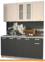 Кухня Интерлиния Мила 16-60 (бетон-бетон-кастилло темный) картинка