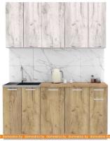 Кухня Интерлиния Мила Лайт 1.7-60 (дуб белый-дуб золотой-дуб бунратти) картинка