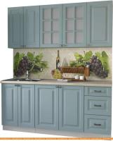 Кухня Интерлиния Мила Деко 1.8А (океан/травертин серый) картинка