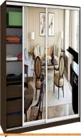 Шкаф-купе Кортекс-мебель Сенатор ШК10-45 Классика зеркало (венге) картинка