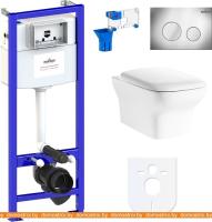 Унитаз Lavinia Boho Relfix Bristol Rimless 7 в 1 87040114 (хром пластик) картинка