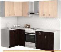 Кухня S-Company Клео лайт 1.2x1.9 левая (венге/дуб молочный) картинка