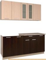 Кухня Интерлиния Мила 18 (дуб молочный/дуб венге) картинка