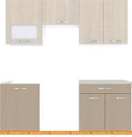 Кухня ВерсоМебель Эко-5 1.9 (крослайн латте/крослайн карамель) картинка