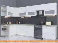 Кухня Интерлиния Мила Матте 1.5x3.4 Б правая (белый-белый-опал светлый) картинка