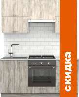 Кухня S-Company Клео крафт 1.7 (артвуд темный/артвуд светлый) картинка