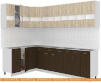 Кухня Кортекс-мебель Корнелия Экстра 1.5x2.7 без столешницы (дуб сонома/венге) картинка