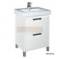 Тумба Aquanet Гретта 60 с двумя ящиками Белый картинка