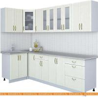 Кухня Интерлиния Мила Крафт 1.2x2.7 (дуб снежный) картинка