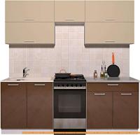 Кухня Интерлиния Мила Gloss 50-21 (ваниль/шоколад глянец) картинка