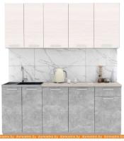 Кухня Интерлиния Мила Лайт 1.8-60 (вудлайн кремовый-бетон-бискайская сосна) картинка