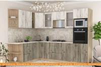 Кухня Интерлиния Мила 1.88x2.8 левая (дуб белый-дуб серый-малага) картинка