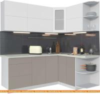 Кухня Интерлиния Мила Матте 1.5x2.0 А правая (белый-луна-опал светлый) картинка